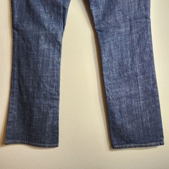 Levis Womens Dark Wash Mid Rise Boot Cut Jeans-Size 14/32 - Picture 7 of 9